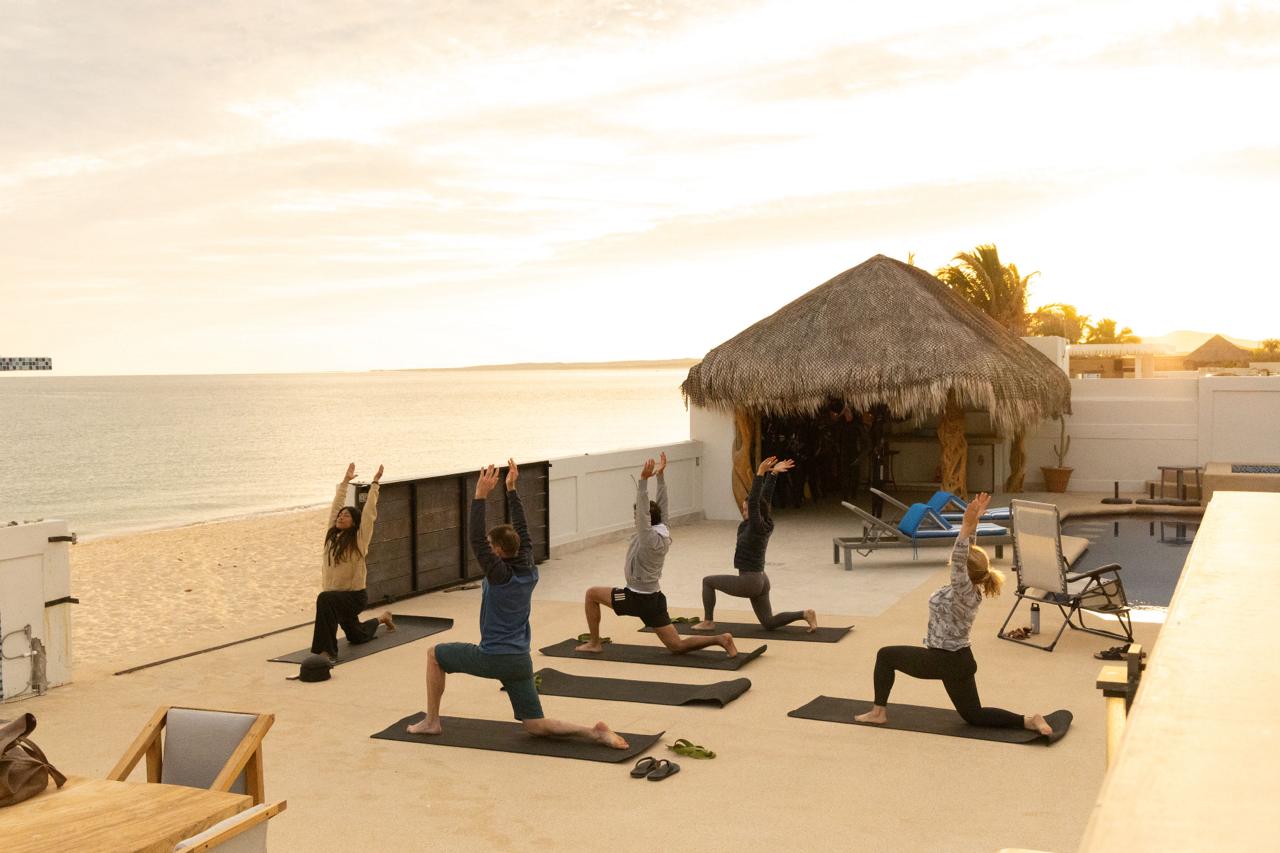 Kite camp activity in La Ventana